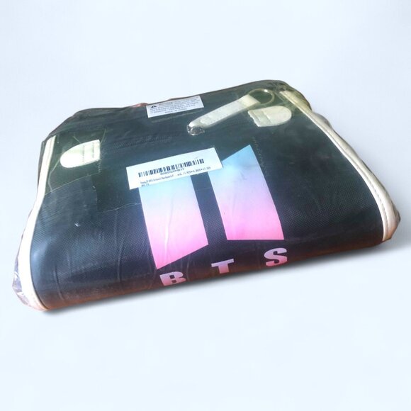 BTS Logo Black School Backpack Book Bag Adjustable Straps NEW with Tag main image 2